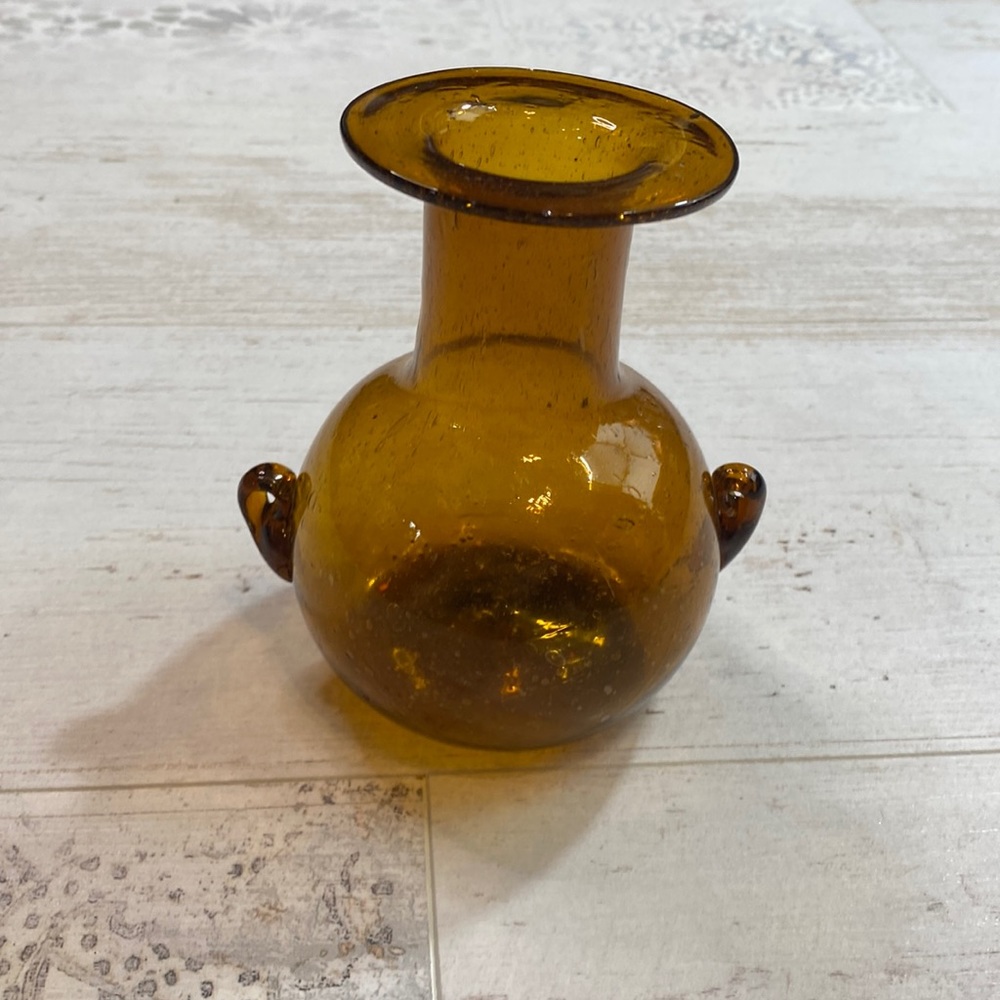 Hand Blown Glass Brown Glass Vase